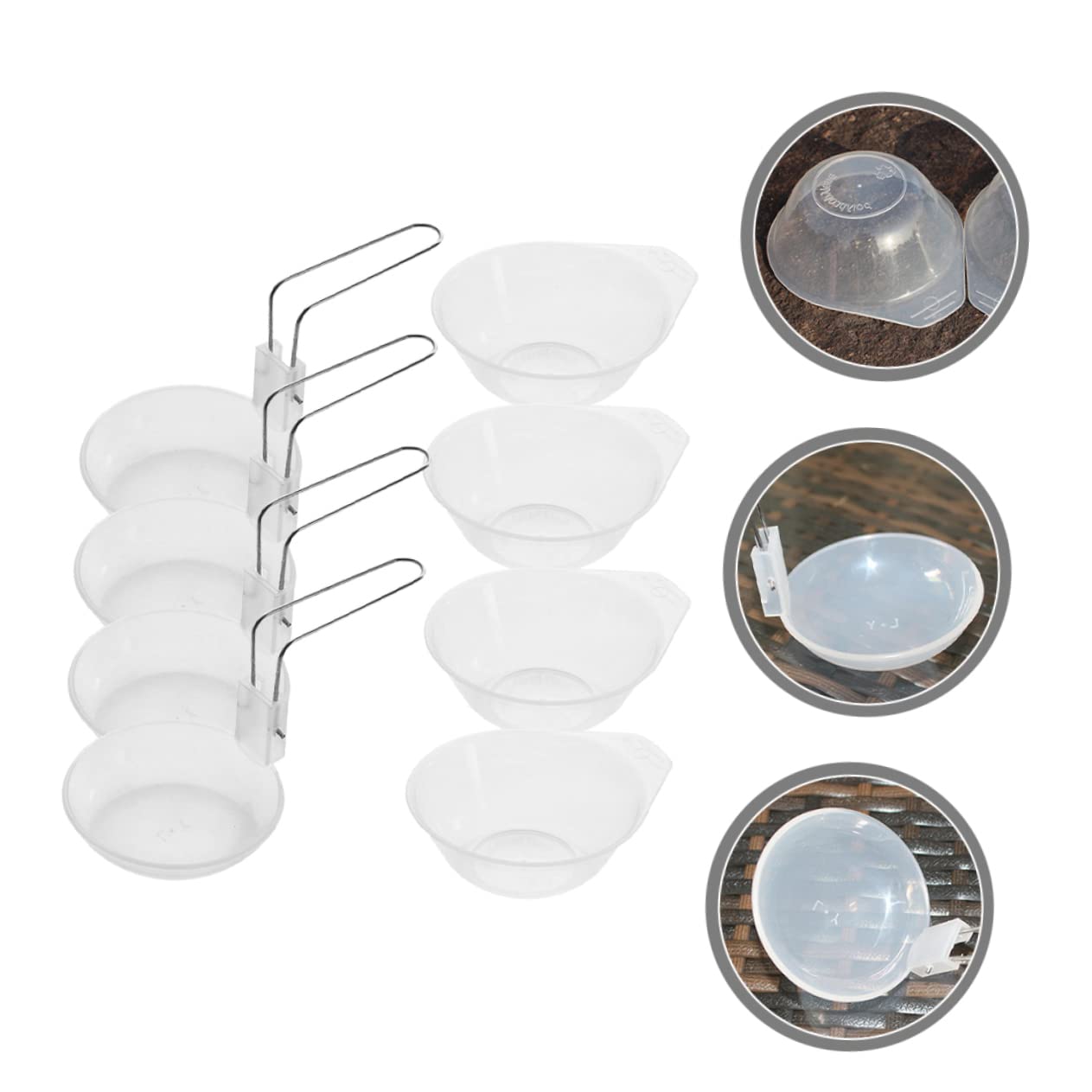 KICHOUSE Portable Camping Bowl Set 2-Piece Plastic Serving Bowls Soup Spoon Reusable Outdoor Dinnerware for Hiking Rv and Picnics