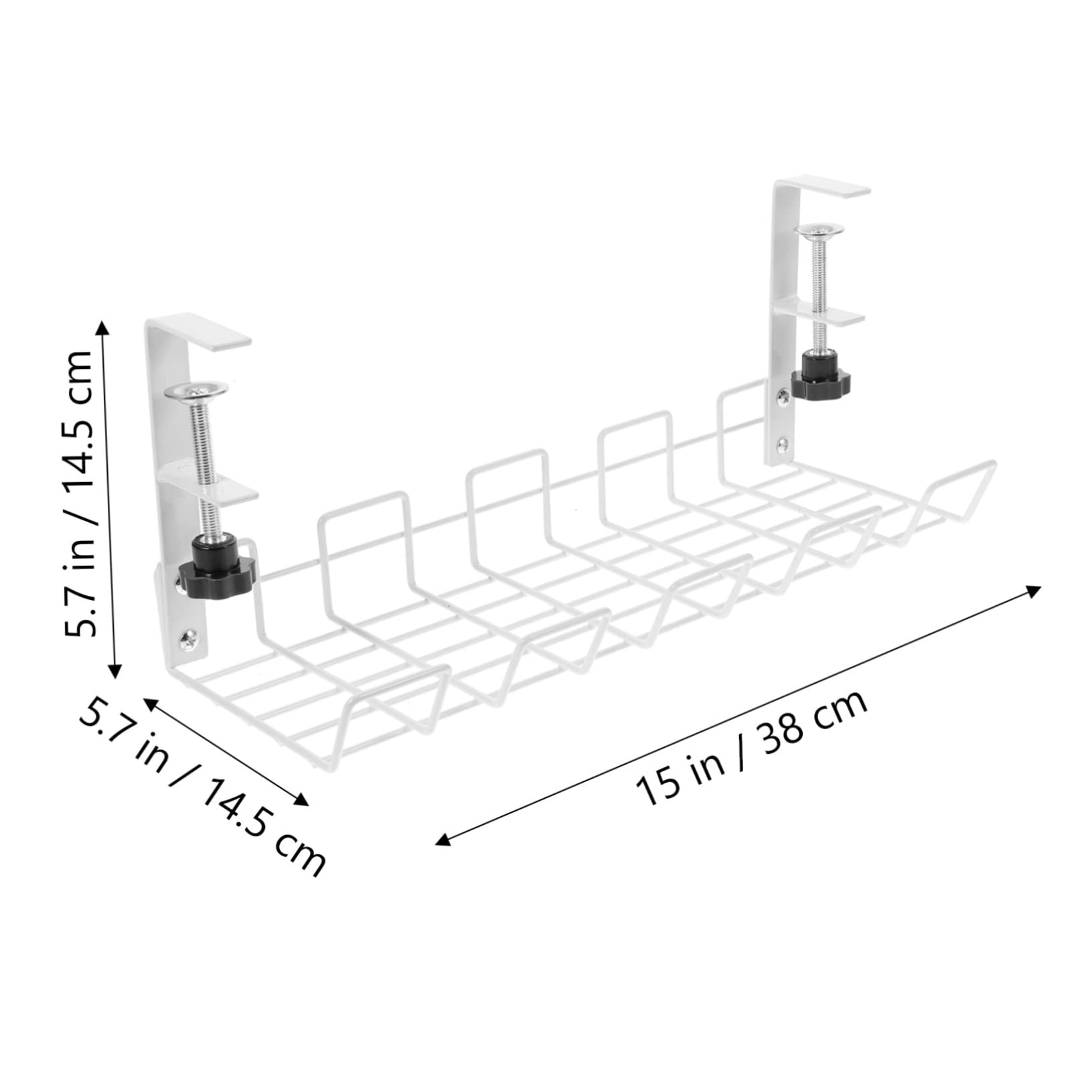 Uonlytech Support de Rangement Collecte Câbles Informatiques Organisateur de Câbles en Acier Carbone pour Prises Électriques Couleur Aléatoire sous Bureau pour Bureau et Chambre