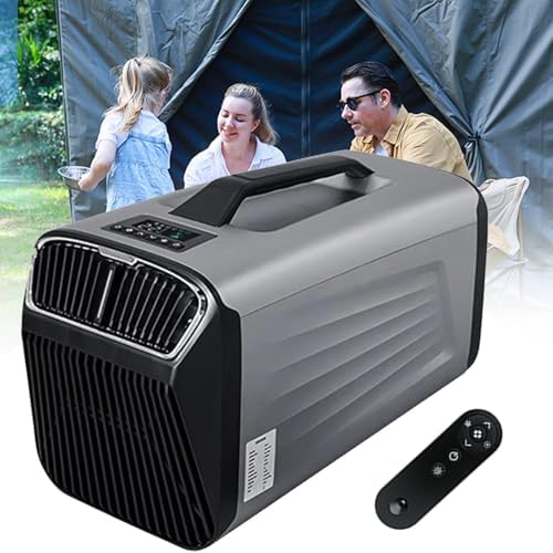 Energy Efficient Portable Air Conditioner 5400 BTU Cooling & 5600 BTU Heating, Remote Control Dehumidifier for Indoor & Outdoor Use, Ideal for RV, Truck, Van, & Camping, Green