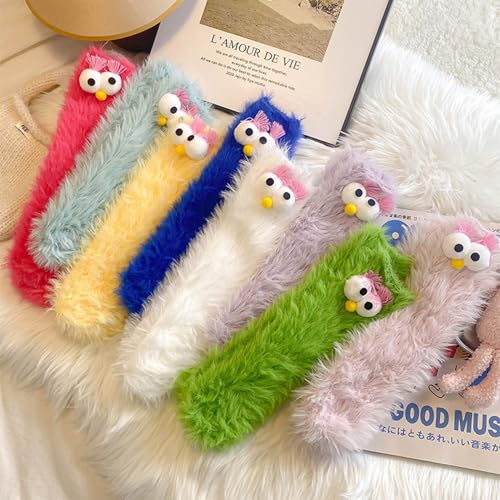 Image of TFTSR Crazy Funny Fuzzy Silly Socks for Kids Women,Girls Fluffy Slipper Novelty Fun Socks,Boy Men Cute Cozy Soft Animal Socks