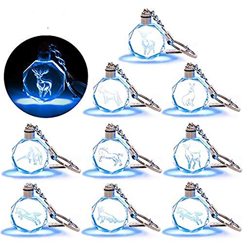 Harry Potter Patronus Collectible Key Chain Mystery Blind Box - Receive 1 of 8 Crystal Patronus Key Rings with LED Blue Light - Collect all 8 - Series 1