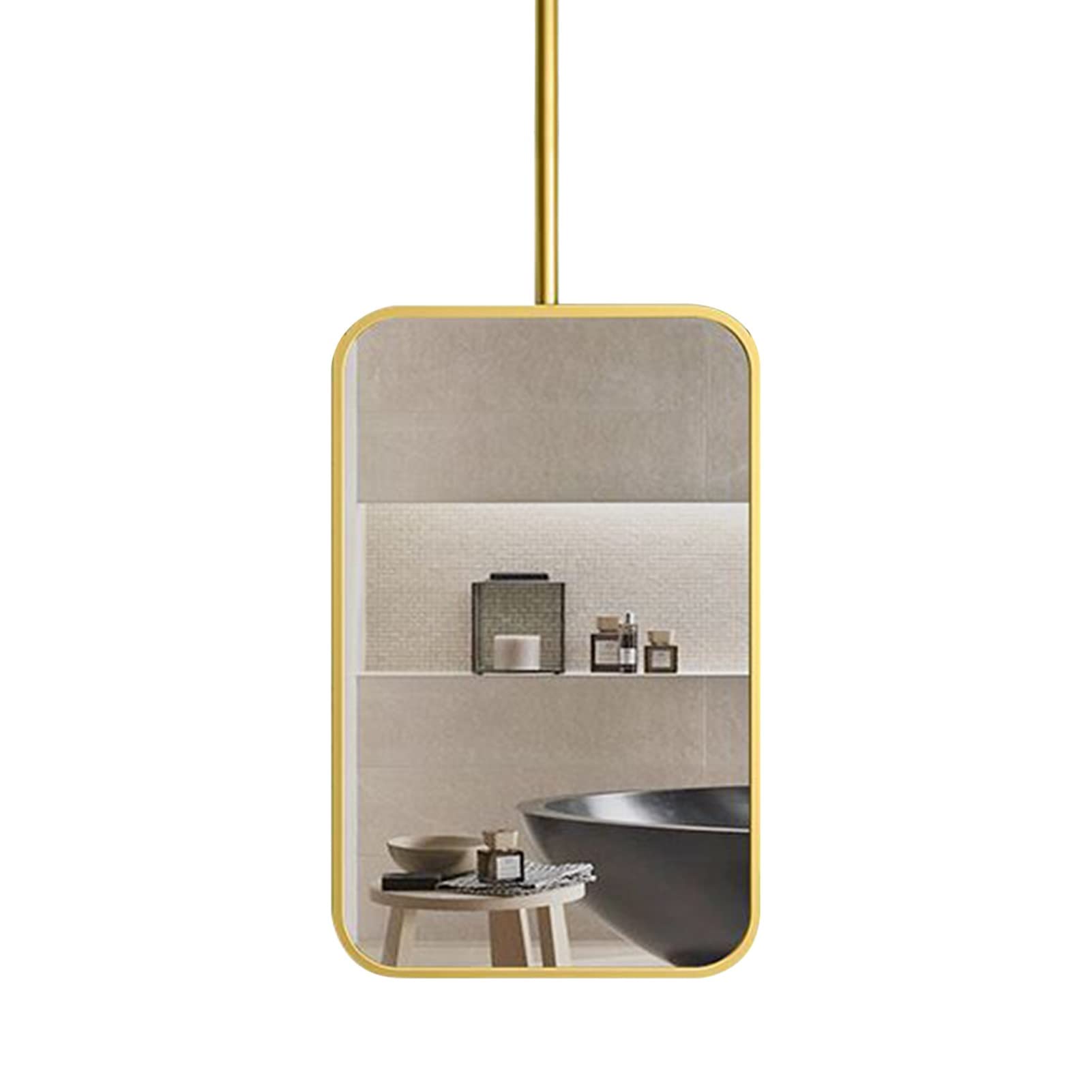 Miroir personnalisable haut de gamme avec perche métallique style atelier épuré
