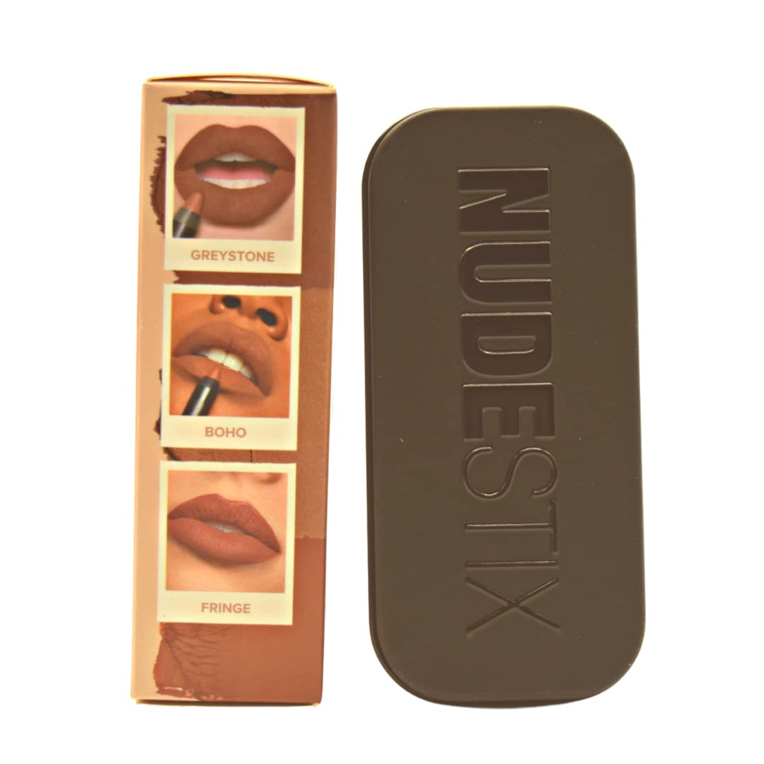 Nudestix 90s Nude Lips, Pack of 3' / Amazon: 'Nudestix Mini 90's Nude Lips 3-Piece Kit:: Magnetic Matte Lip Color in Greystone and Boho, and Intense Matte Lip + Cheek Pencil in Fringe-image-18