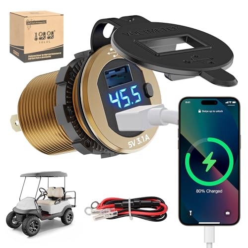 Chargeur rapide 3.1 double USB 10L0L universel pour voiturette de golf