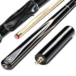 AONETIGER 3/4 Jointed Snooker Billiard Pool Cue Handmade Ash Shaft 3 Piece Tips 9.7mm with Extension Accessories Hard Case/Bag to Choose