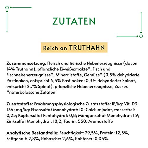 Gourmet Nature's Creation Katzennassfutter in Gelee naturbelassen, Truthahn, 12er Pack (12 x 85g)