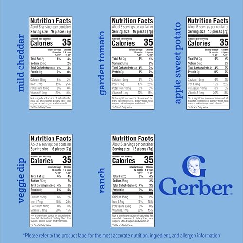 Image of Gerber Lil' Crunchies Snacks for Babies, Stage 3, Build Your Own Variety Pack, 6PK