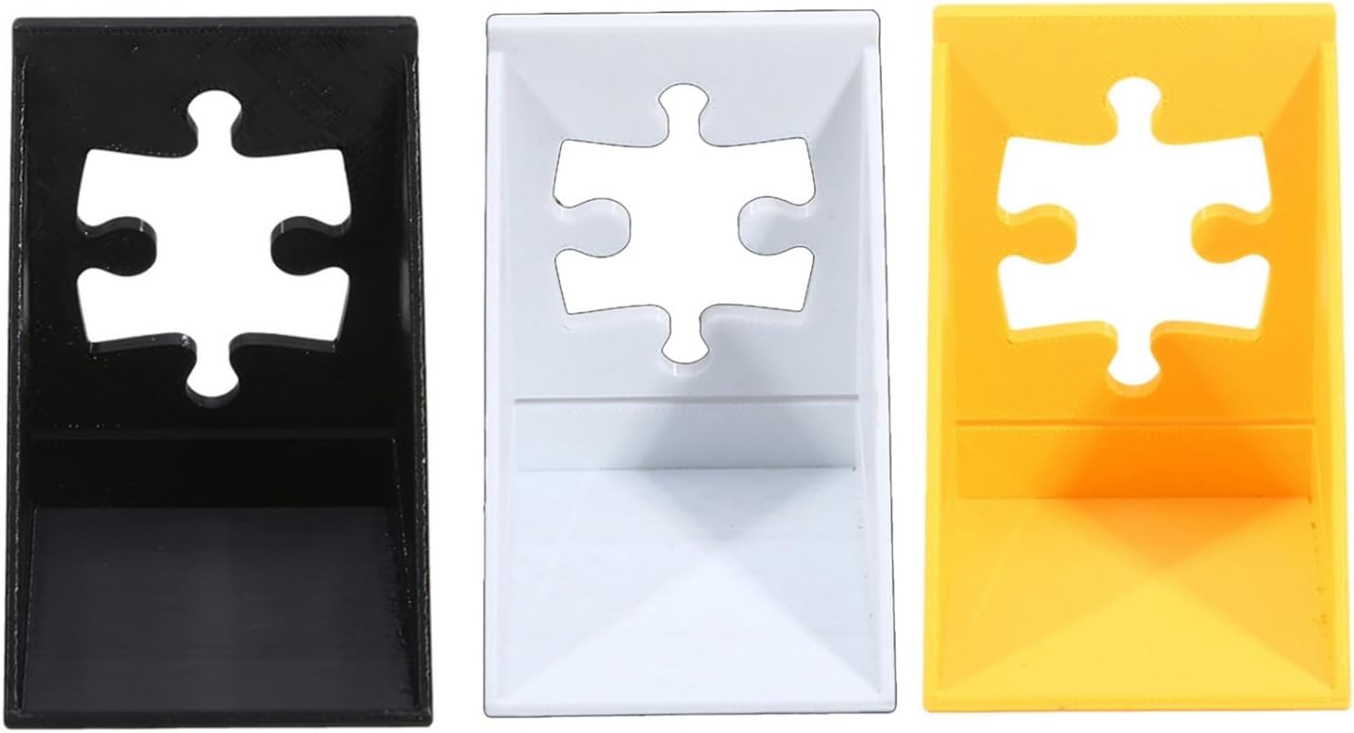 2 Piece Jigsaw Puzzle Easel-Poster and Reference Image Holder-Cover and Board Display Stand Holder,Hand with Non-Slip Base(White)