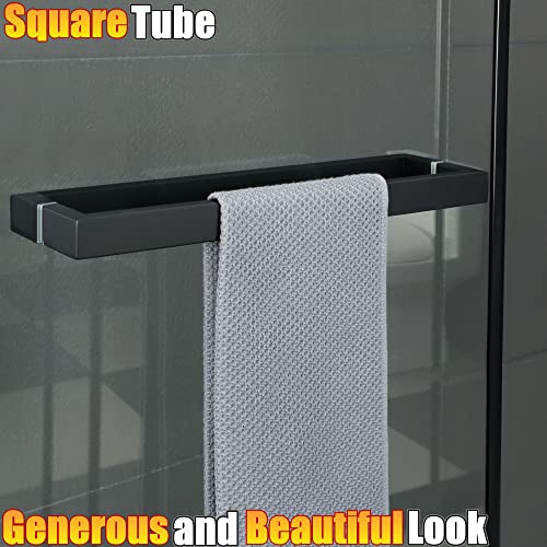 Alise Shower Door Handle,Sliding Shower Glass Door Pull,Square Back To Back Handle Bar For Shower Bathroom Doors,10-Inch Sus304 Stainless Steel Shower Room Hardware Replacement Parts,Matte Black #TOP3