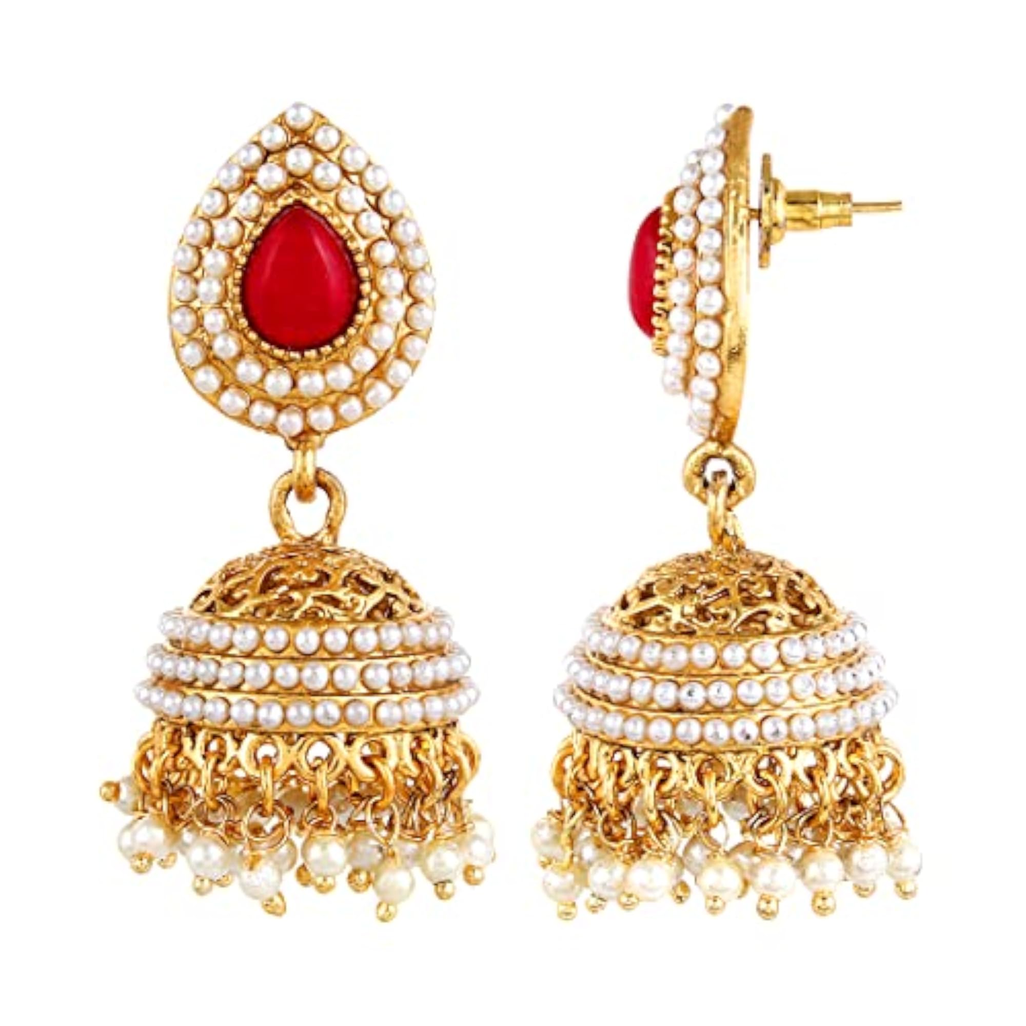 Stylish Plated Jhumka Earrings for Women