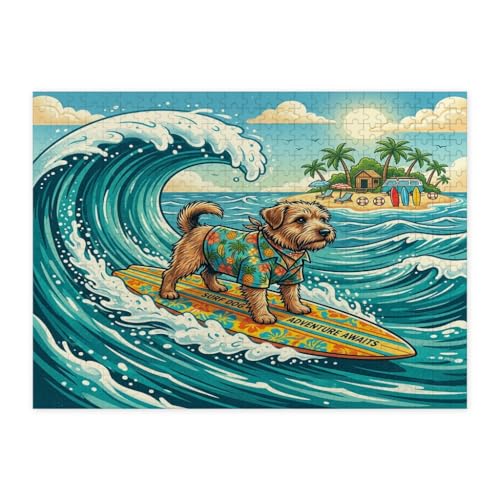 Rompecabezas de 500 piezas Norfolk Terrier para tardes de verano y relax en casa