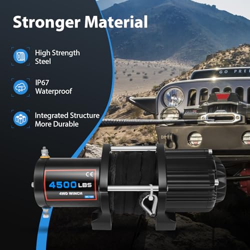 Winch eléctrico 4500LBS para ATV UTV camioneta 12V miniatura 2