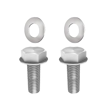 Genuine 304 Stainless Steel Blade Bolt Set for Honda HRX217/HRS216/HRR216-10x25mm HEX Bolt 90105-VA3-J01 & 10mm Washer 90502-VG3-000 2-Pack