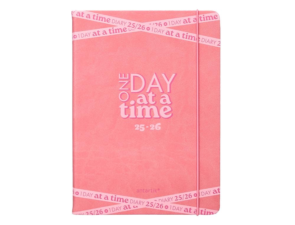 Anartik school diary 25-26 bound go! Simil leather pink week view a5 bilingual FSC paper 80 g.