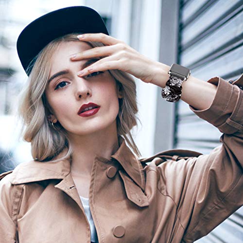 Image of Greatfine Scrunchie Band Compatible with Apple Watch Bands 38mm 40mm 41mm 42mm 44mm 45mm 46mm 49mm Women, Elastic Scrunchie Watch Strap for iWatch Watch Series 11 10 9 8 7 6 5 4 3 2 1 SE 3 2 Ultra 3 2