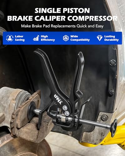Image of Orion Motor Tech Speedy Brake Caliper Compressor, Heavy Duty Single Dual Brake Piston Compressor Tool for Brake Pad Replacement, Disc Brake Caliper Tool Compatible with Most Cars & Trucks, Black