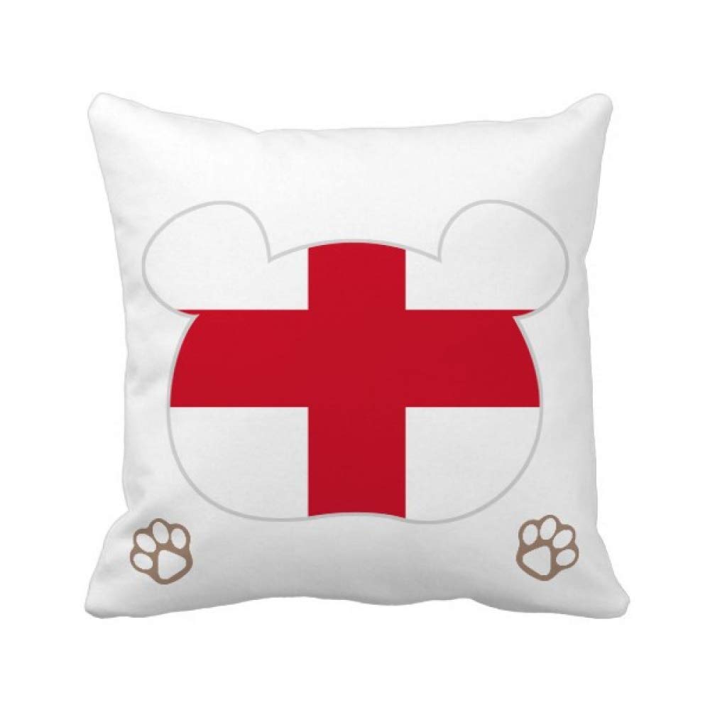 Housse de coussin Angleterre carrée pour canapé chic style British cottage