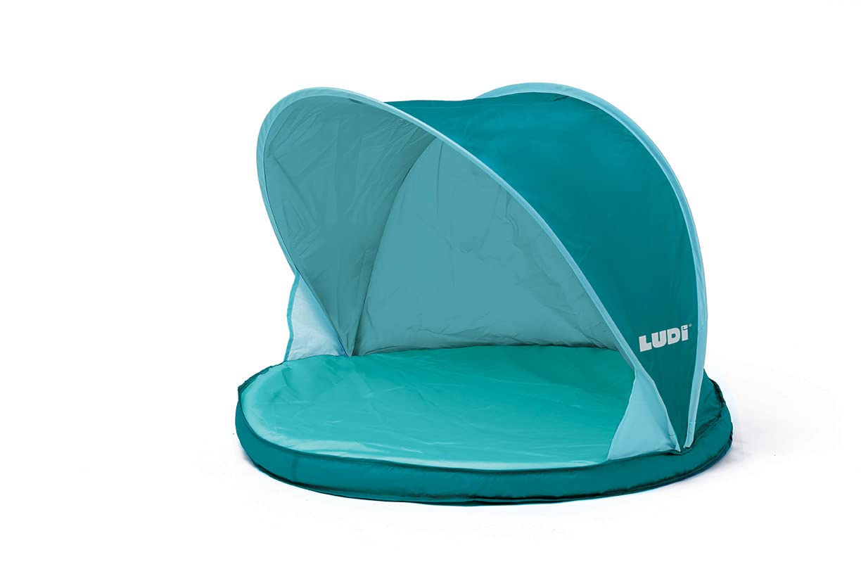 Ludi Abribaby Bleu - Tienda antirayos UV, protección contra el Viento y el Sol, Refugio y Piscina Infantil Desde el Nacimiento