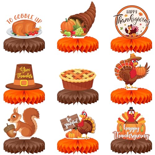 Centres de table de Thanksgiving au design nid d'abeille haut de gamme
