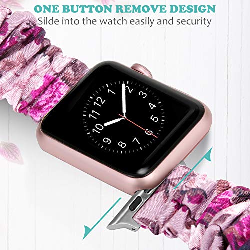Image of Greatfine Scrunchie Band Compatible with Apple Watch Bands 38mm 40mm 41mm 42mm 44mm 45mm 46mm 49mm Women, Elastic Scrunchie Watch Strap for iWatch Watch Series 11 10 9 8 7 6 5 4 3 2 1 SE 3 2 Ultra 3 2