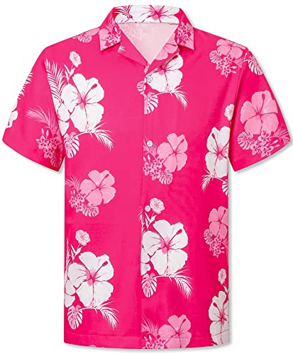 Image of Cromoncent Matching Hawaiian Outfits for Family, Dad and Son Matching Luau Beach Tropical Shirts Mommy Daughter Tropical Sets