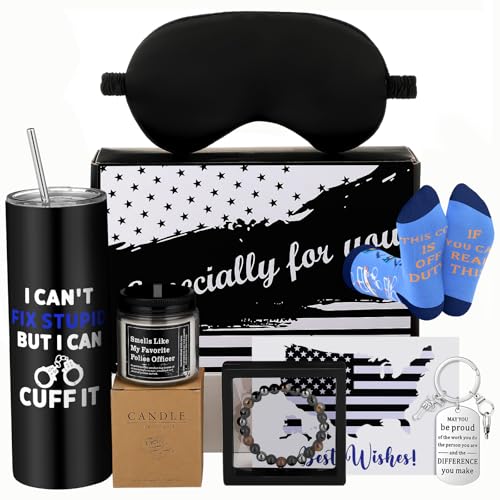 Maxdot Police Officer Gifts for Men Women Police Academy Graduation Gifts with 20 oz...