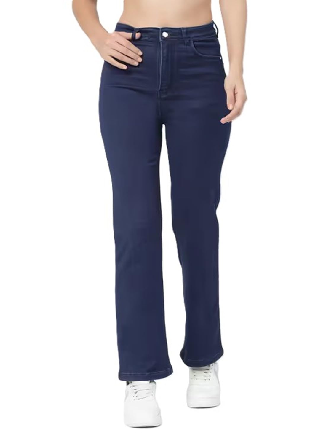 adbucks Women's High Rise Full Length Straight Fit Stretchable Jeans || Straight Fit Jeans for Women || Wide Leg Jeans for Women ||Bell Bottom Jeans for Women-picture-35