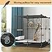 QWPOFISN Bird Cage, Bird Cages for Parakeets Parakeet Cage Easy to Move with Tray, Feeder, Platform for Parrot, Cockatiel, Lovebird, Pigeon(75 * 75 * 120cm)