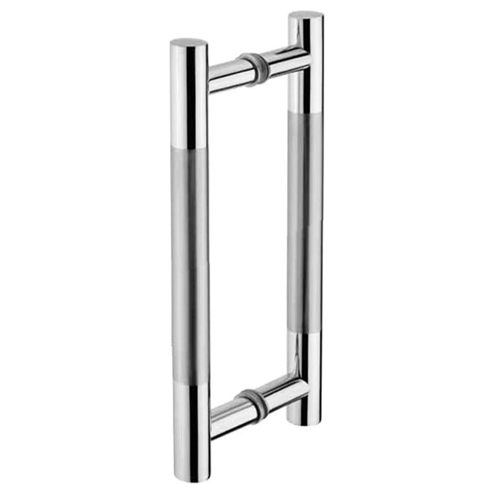 Poignée de porte en verre 500 mm entraxe réglable en acier inoxydable