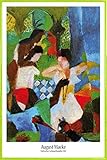 1art1 August Macke Poster Plakat | Bild und Kunststoff-Rahmen - Türkischer Schmuckhändler, 1914 (91 x 61cm)