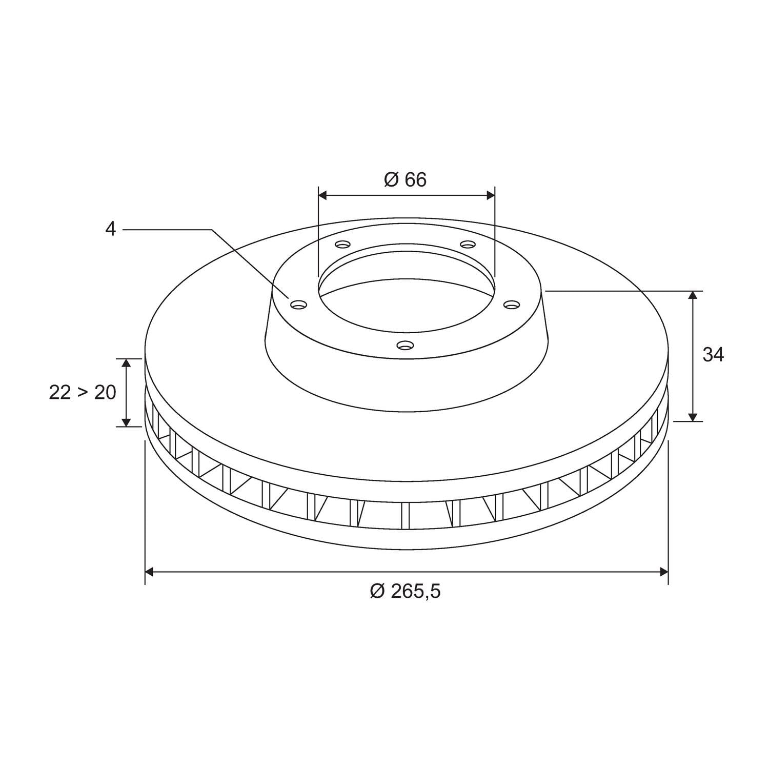 VALEO 186695 tarcza hamulcowa