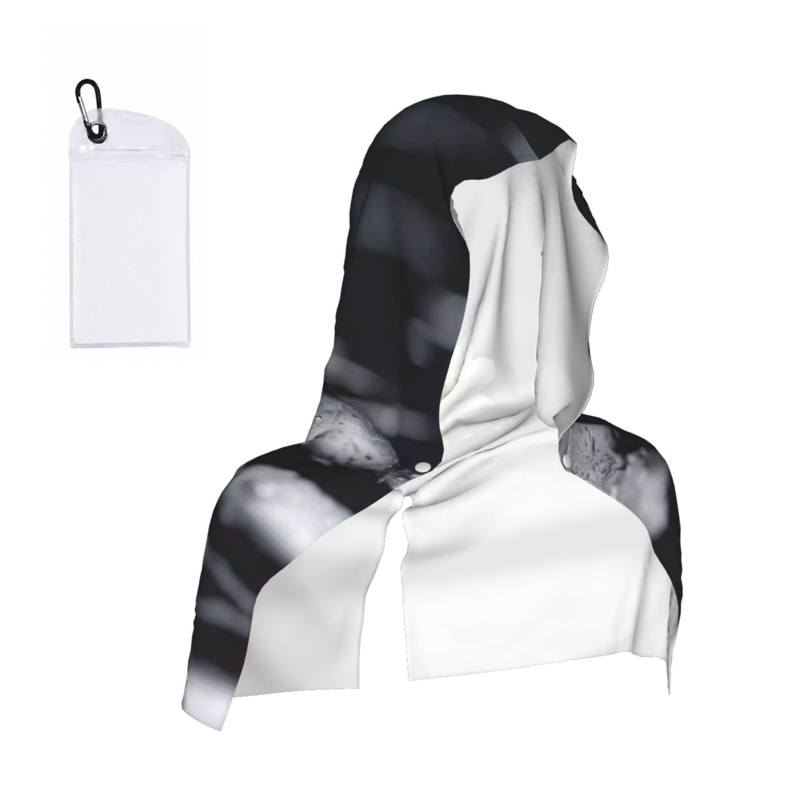 WXWJSHMGC Flower Print Cooling Hoodie Towel, Cooling Towels For Neck And Face Sun Protection Instant Cool Hoodie(Sport/Camping/Work Out/Hot Weather)