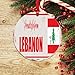 Proud to Be from Lebanon Acrylic Ornaments for Christmas Tree Lebanon Flag Ornament Keepsake Hanging Ornaments for Home Decoration Xmas Anniversary Holiday Birthday Gift