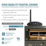Auris-Blume-HD-Long-Range-Bluetooth-50-Music-Receiver-Hi-Fi-Wireless-Audio-Adapter-with-Audiophile-DAC-aptX-HD-for-Streaming-to-Home-Stereo-AV-Receiver-or-Stereo-Amplifier