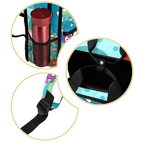 Sac à dos pour garçons avec bretelles réglables motif poisson multicolore - 2