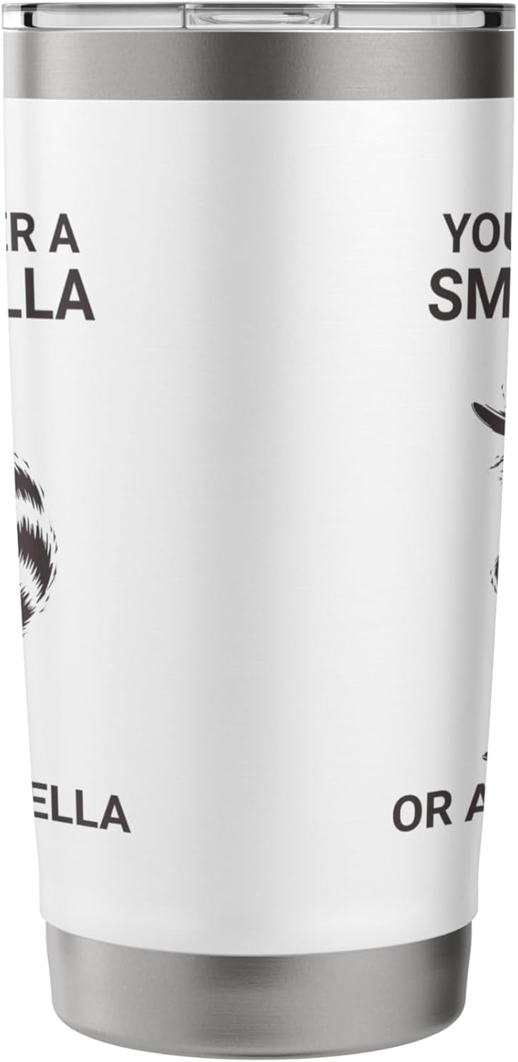 Retro Smart Fella Raccoon Stainless Steel Insulated Tumbler - Image 4