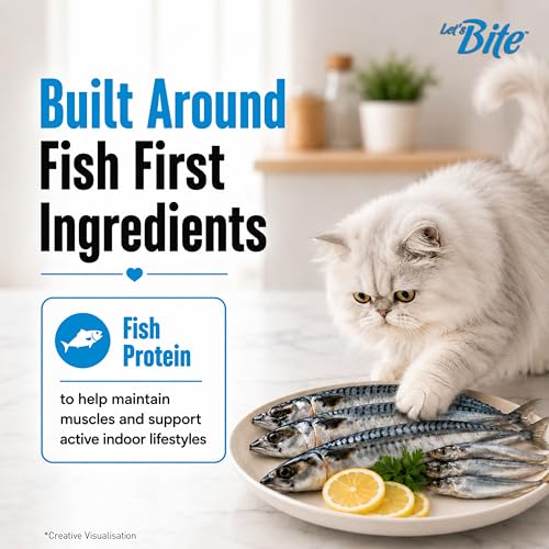 Image of Let's Bite Persian Dry Adult Cat Food 1kg | Ocean Fish (Total 2kg)