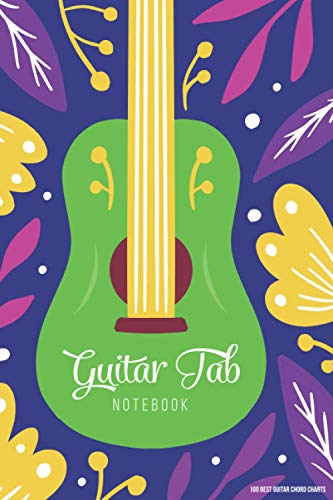 Guitar Tab Notebook: Guitar Tablature Book with Blank Tabs and 100 Popular Chord Charts ( 6 x 9 100 pages ) image 2