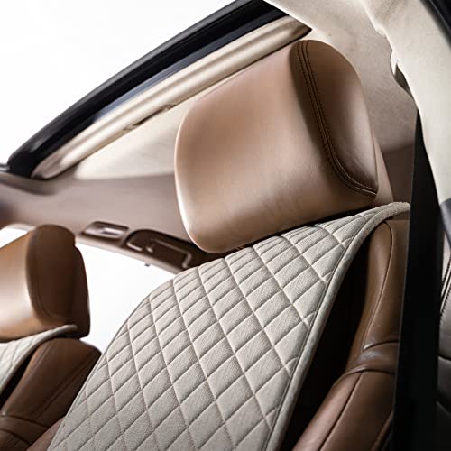 Ivicy Linen Car Seat Cover For All Seasons Soft & Breathable Front Premium Covers With Non-Slip Protector Universal Fits Most Automotive, Van, Suv, Truck - 1 Unit #TOP2