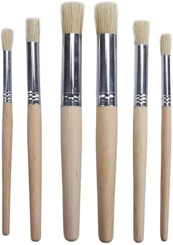 Waschbares Pinselset, 6-teilig/Set, professionelles Pinselset, Digitale Ölpinsel, Rundpinsel für Öl- und Acrylmalerei