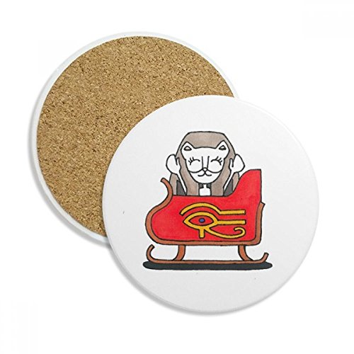 Coaster en céramique Bastet cadeau de Noël original pour table