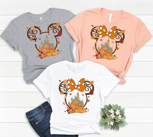 Fall Shirt Family Matching Shirts Autumn T-Shirts Couple Shirt Family Vacation Shirts Family Trip Tshirts Family Reunion Tees Halloween Ears3