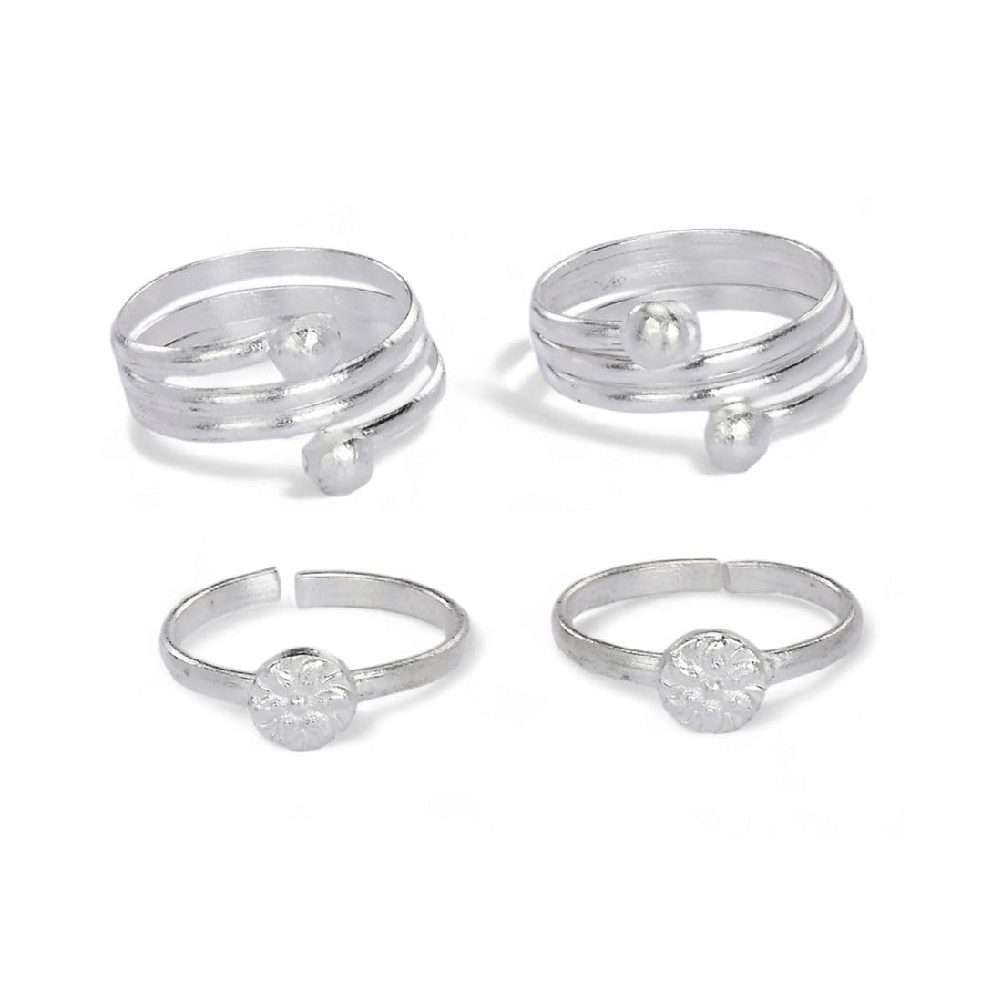 Combo of 2 Pair Toe Rings Adjustable, Trendy & Fashionable Accessories