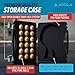 JOOLA Tour Carrying Case - Ping Pong Paddle Case with 18 40mm 3 Star Competition Ping Pong Balls and Space for Storing 2 Standard Table Tennis Rackets - Durable High Density Case with EVA Foam Lining