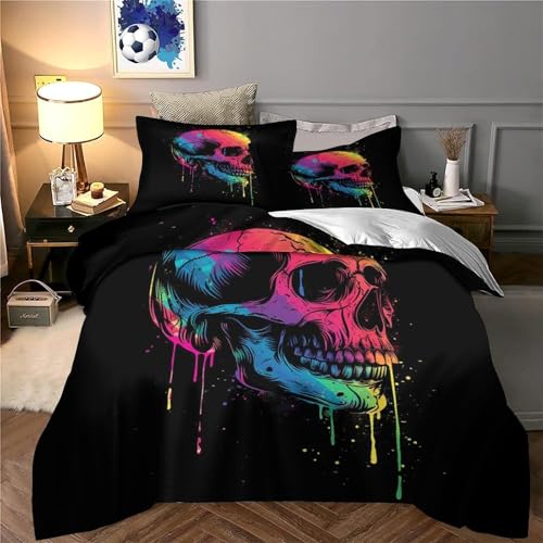 Parure de lit imprimé 3D graffiti housse de couette microfile 140x200