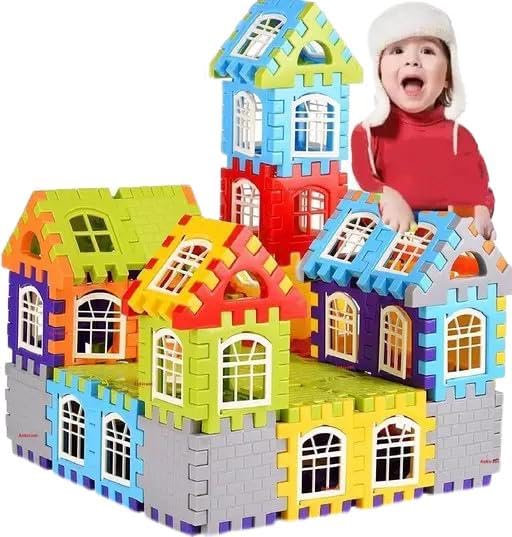 100 Pcs Happy House Building Blocks Learning/Educational Puzzle Toy for Kids