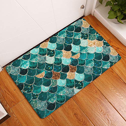 Lihan Diseñador Lavable Alfombra de Piso de Cocina Alfombra de Franela Antideslizante Alfombra Tapetes de Puerta Súper Absorbente felpudos frikis navidad gatos, Lentejuelas color 2 40*60cm/16*24inch