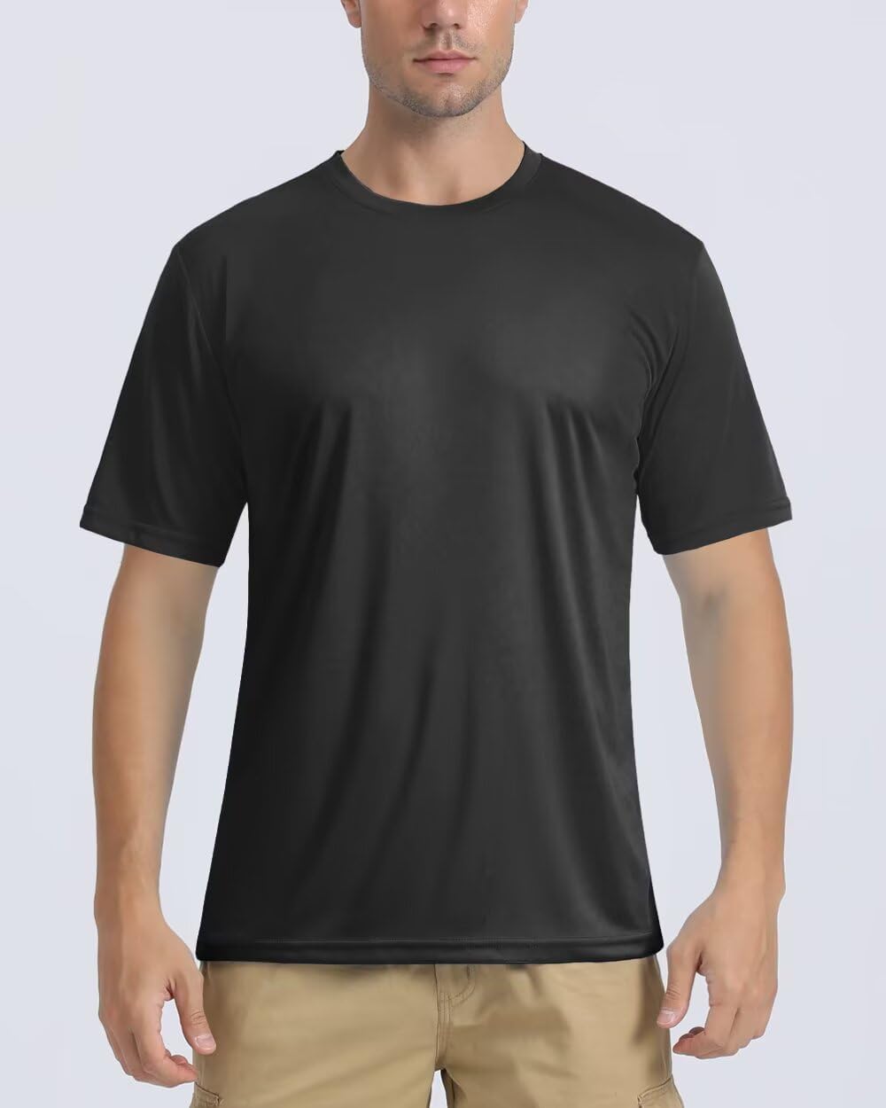 Boladeci Men's Swim Shirt Short Sleeve UPF 50+ Sun Protection SPF UV Moisture Wicking Lightweight Quick Dry Rash Guard - Image 3