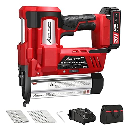 AVID POWER 20V 18 Gauge Nail/Staple Gun Battery Powered, 2 in 1 Cordless Brad Nailer Stapler with Battery&Fast Charger, 700 Nails&300 Staples, Single&Contact Firing for Home Renovation, Woodworking