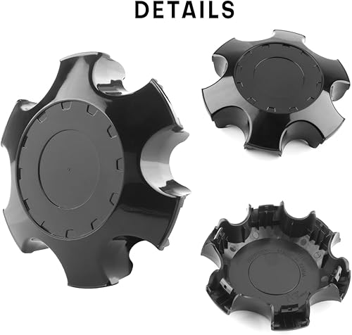 Miniatura 6 de GTownWorks Tapones centrales de rueda de 5.512 in para tapones centrales PT280-35170-02, paquete de 4 fundas centrales de repuesto (negro)